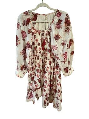 Free People Camella Mini Dress Floral Boho Tassel Peasant Size M